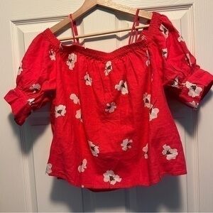 Universal Thread off the shoulder top, size medium